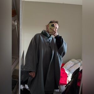 Green Button-Up Cape